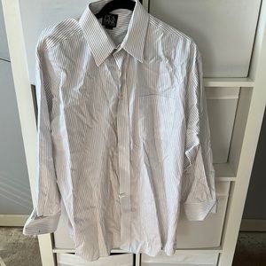 Jos.A Bank tan & white button down